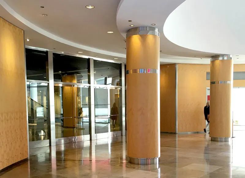 Modern Office Lobby Wood Construction Services